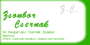 zsombor csernak business card