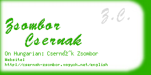 zsombor csernak business card